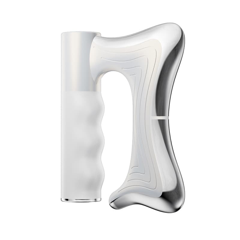 Electric Fascia Gun with Microcurrent, Heat, and Vibration Massager for Muscle Relaxation, Meridian Scraping Tool