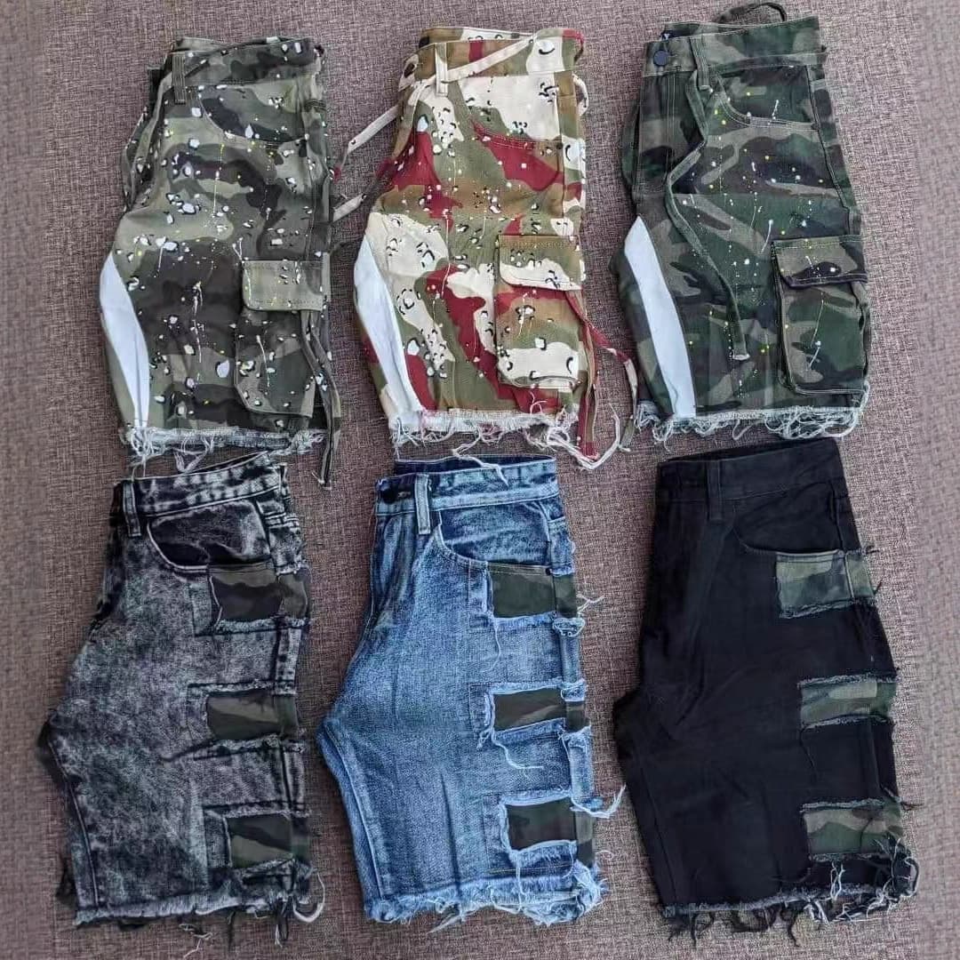 Men's jeans shorts wholesale, men's denim shorts, knee-length shorts, men's jeans wholesale