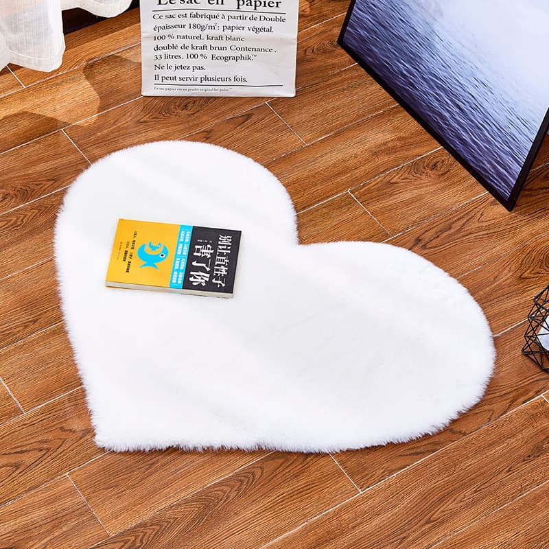 Popular creative plush home coffee table, bedroom fur carpet, love floor mat, sofa cushion, non-slip foot mat