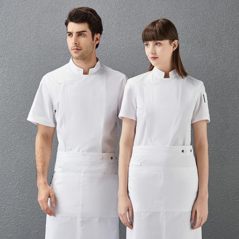 Chef Coat Short Sleeve Summer Thin Men's Hotel Restaurant Bakery Kitchen Chef Workwear Long Sleeve Women's