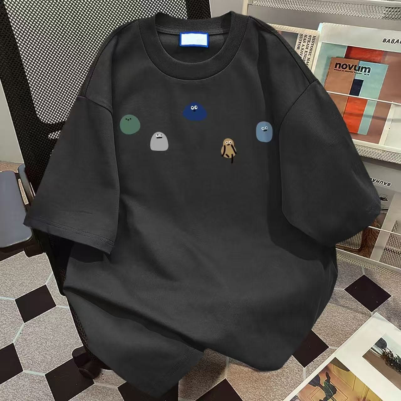 Milk silk niche design cute Korean cartoon printed short-sleeved women's short-sleeved trendy T-shirt summer loose