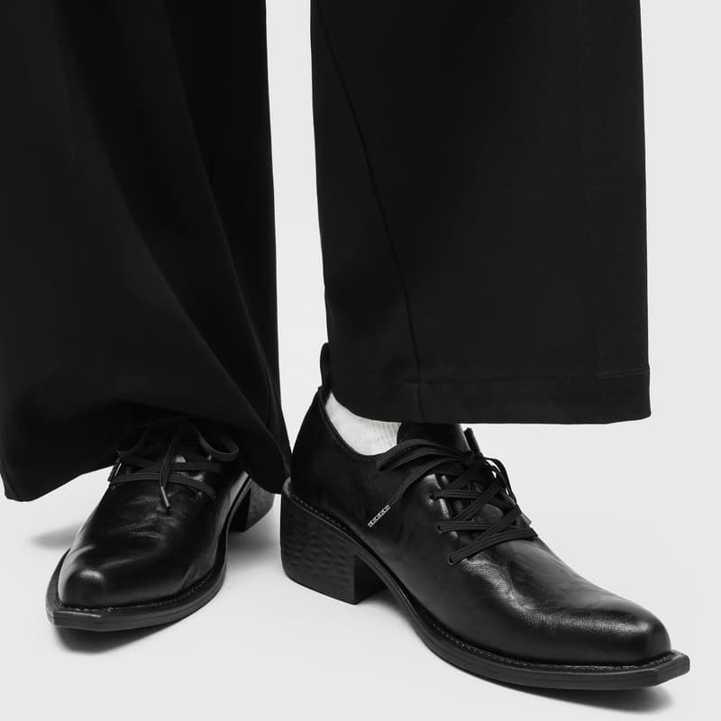 2026 New Wizard Shoes Pointed Toe High Heels Men's Leather Shoes High-end Niche Heightening Derby Shoes 12127