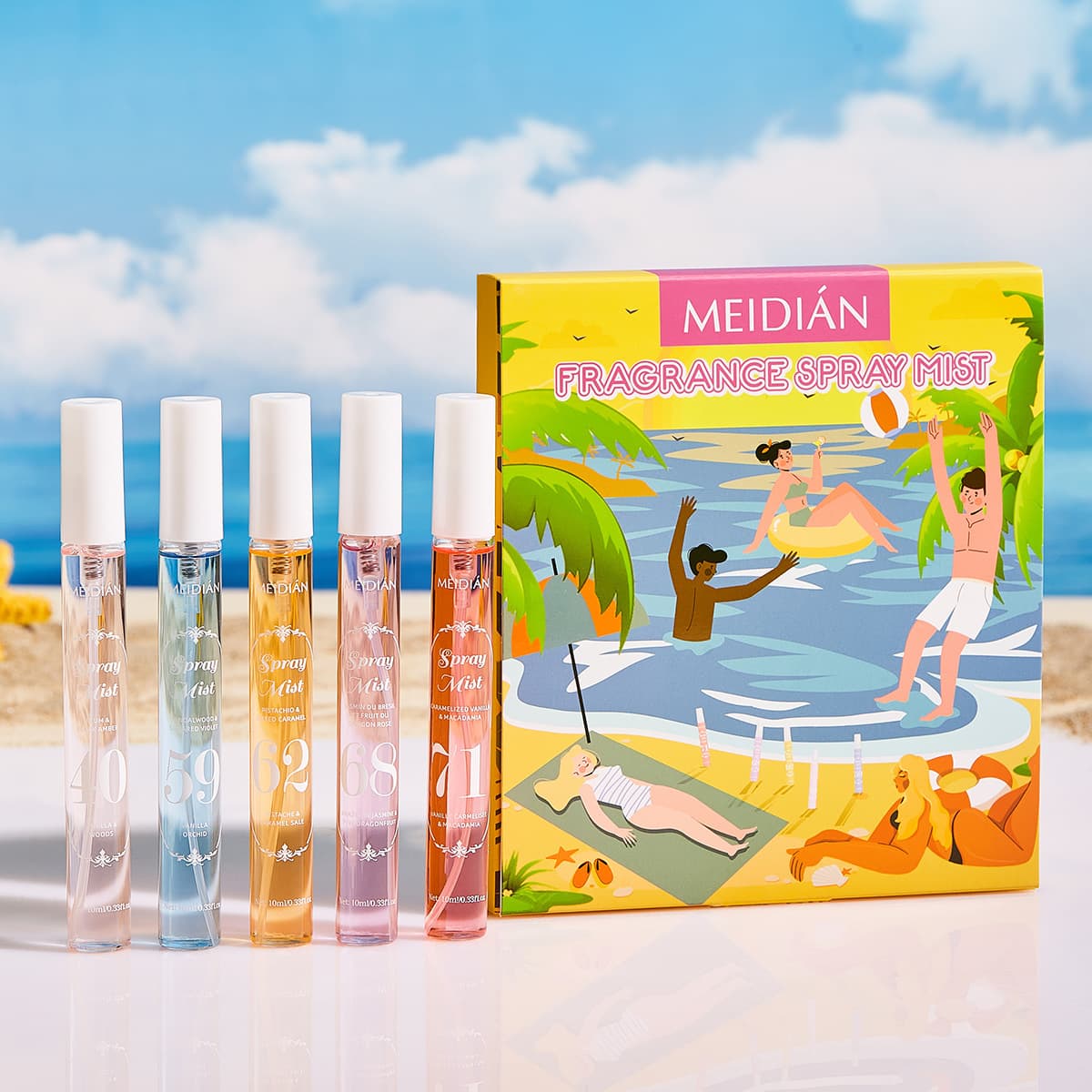 Cross-border Perfume Alcohol-free Gift Set Beach Perfume Number Set Body Hair Long-lasting Women's Fragrance
