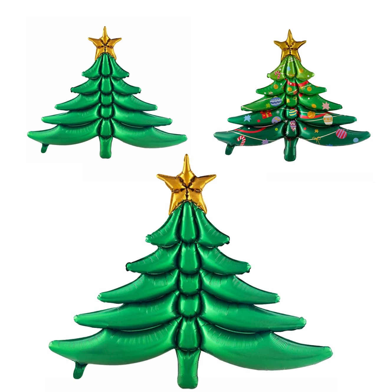 New Large and Small Christmas Glass Wall Stickers Christmas Tree Decoration Props Photo Booth Props Balloon Stickers for Home and Office
