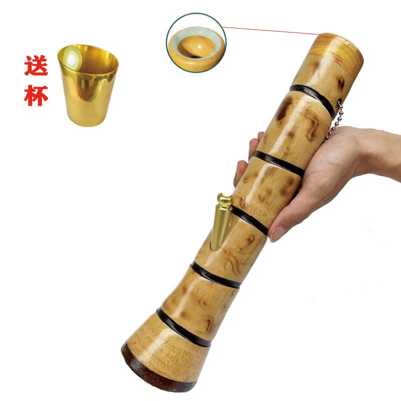 Yunnan Zhanjiang Maoming Bamboo Water Pipe Filter Tobacco Pipe Portable Old-Style Pure Copper Long and Short Models