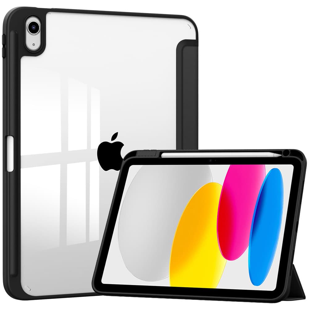 Compatible with iPad A16 2025 Tablet Case, iPad 10th Gen 10.9 Inch 2022 Acrylic Pencil Slot Soft Shell