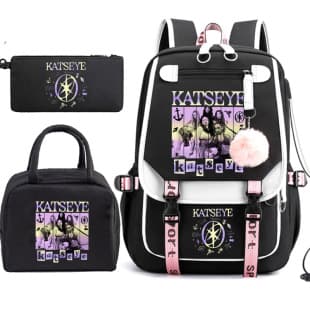 Katseye Music Pencil Case, Lunch Bag, and Backpack 3-Piece Set for Middle School Students, Amazon Best Seller 1219