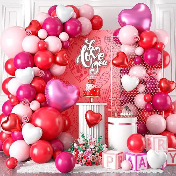 Cross-border wholesale Valentine's Day theme balloon set Chinese Valentine's Day wedding confession balloon hotel balloon decoration arrangement