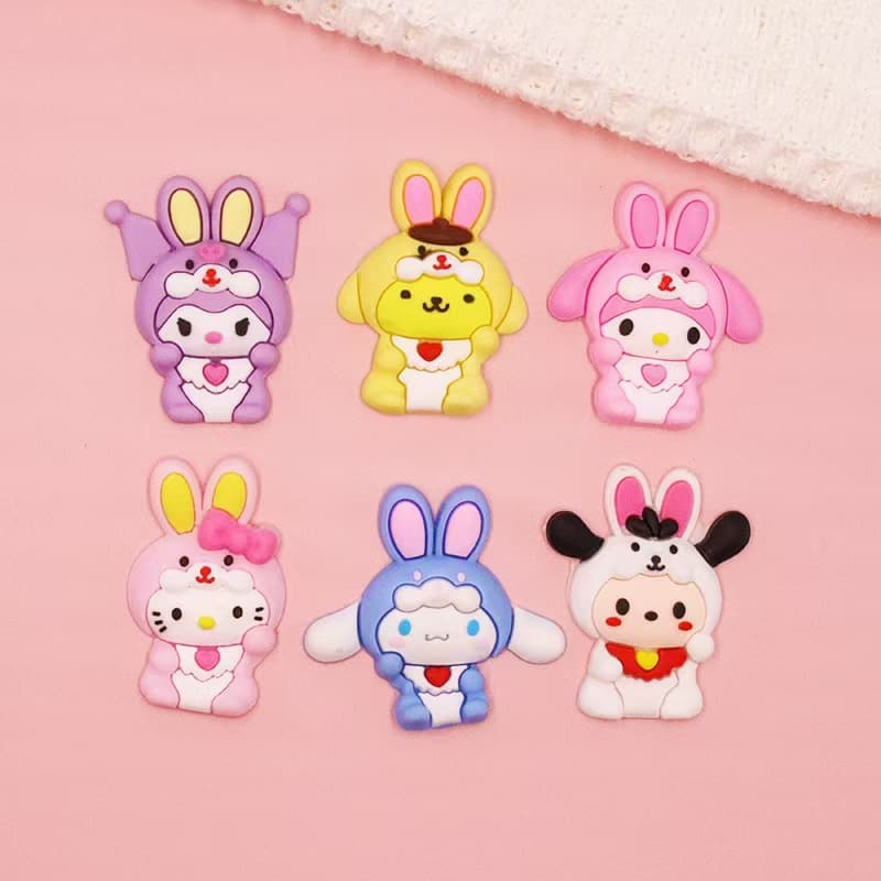 Large Cartoon Sanrio Resin Accessories DIY Jewelry Epoxy Phone Case Cup Storage Box Keychain Decorations