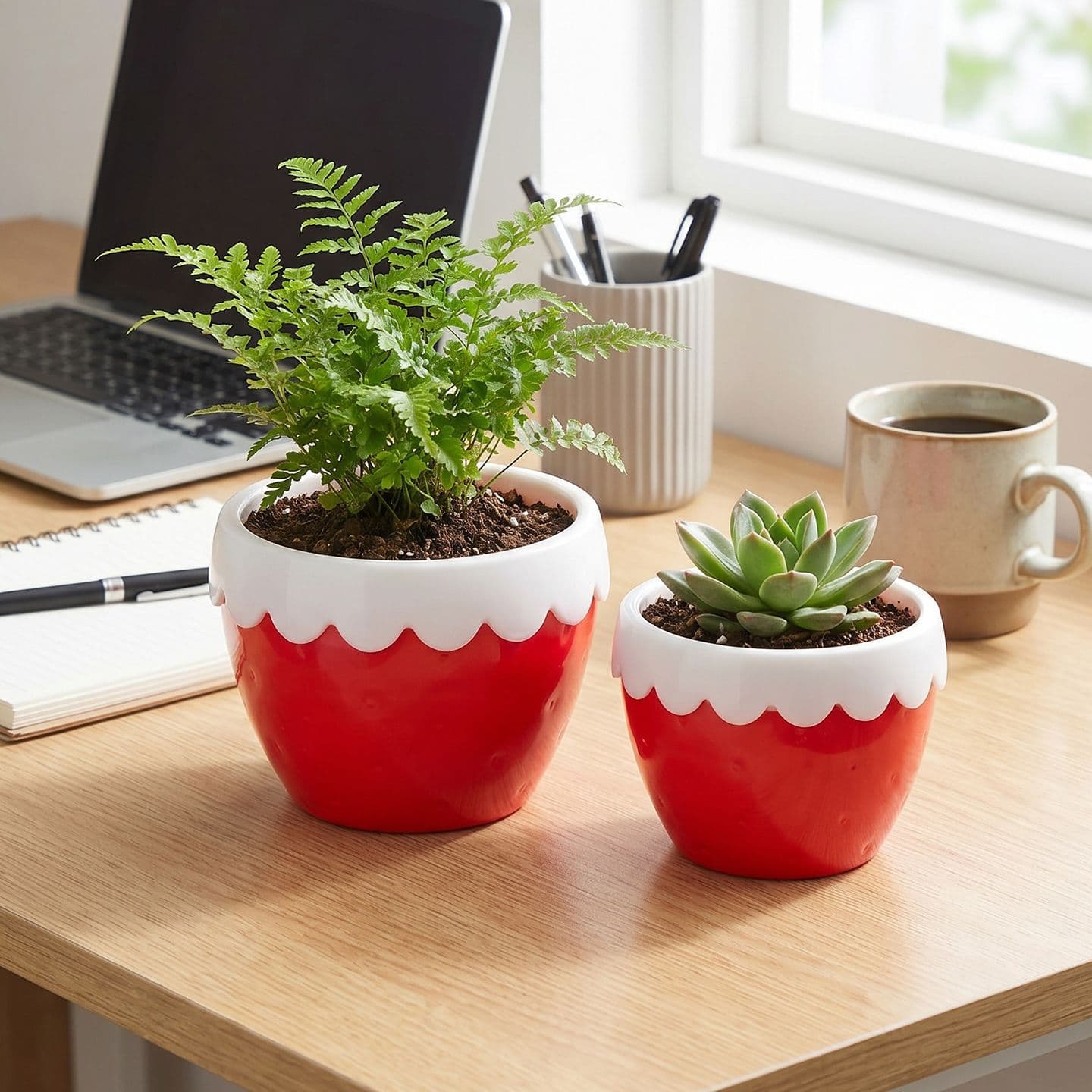 Green plant mini flower pot cross-border hot-selling strawberry pot vase ornaments B&B hotel decoration desktop small flower pot