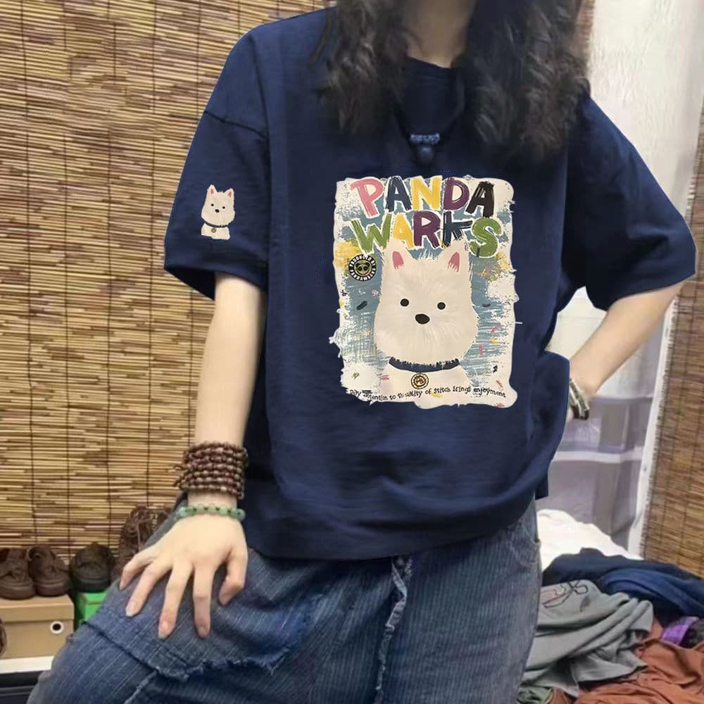 Plus Size 200 lbs Cotton T-Shirt Short Sleeve Summer New Loose Fit Slimming BF Style Top