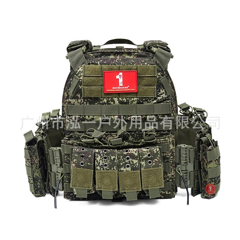2023 New 6096 Set Outdoor Tactical Vest Cycling Sports Vest Multi-Functional Camouflage Suit Waterproof Vest