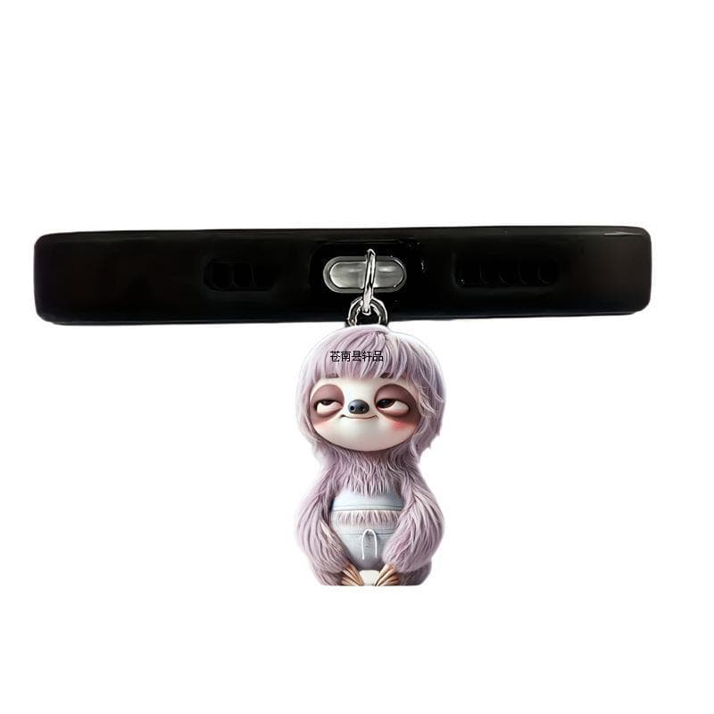 Amazon New Charming Acrylic Flat Sloth Dust Plug