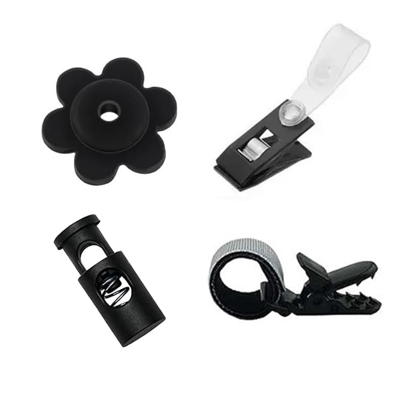 Garden Flag Pole Accessories Adjustable Windproof Clip Magic Sticker Duckbill Clip Rubber Plum Blossom Plug Spring Plug Fixed Flag