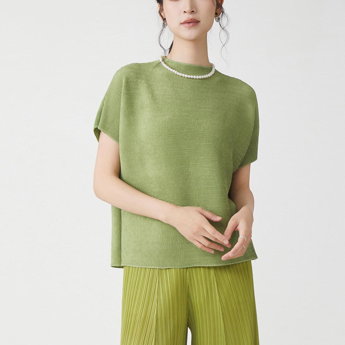Brand-Style Factory Women's Short-Sleeve T-Shirt Summer New Plus Size Loose Fitted Pleated Top Slimming