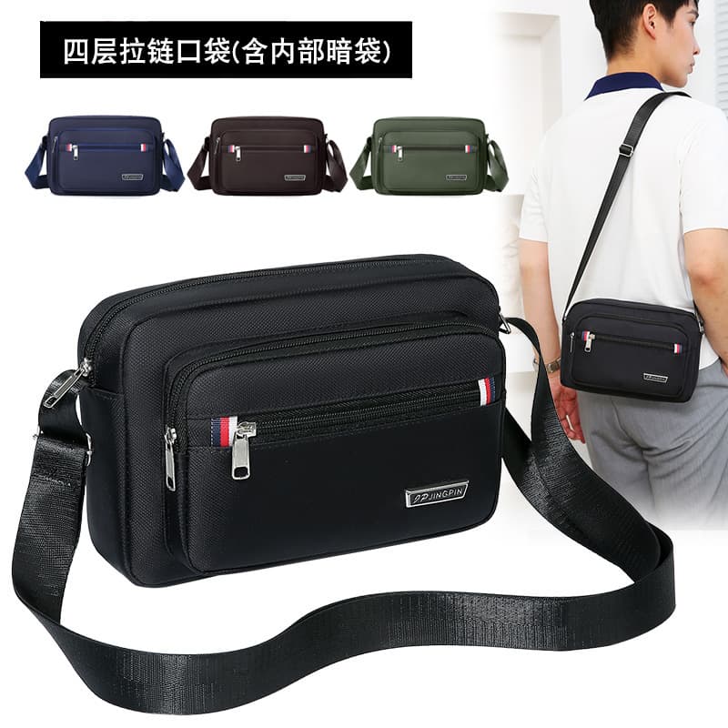 Men's Multifunctional Minimalist Crossbody Bag Large Capacity Oxford Single Shoulder Bag Fashion Business Men's Briefcase