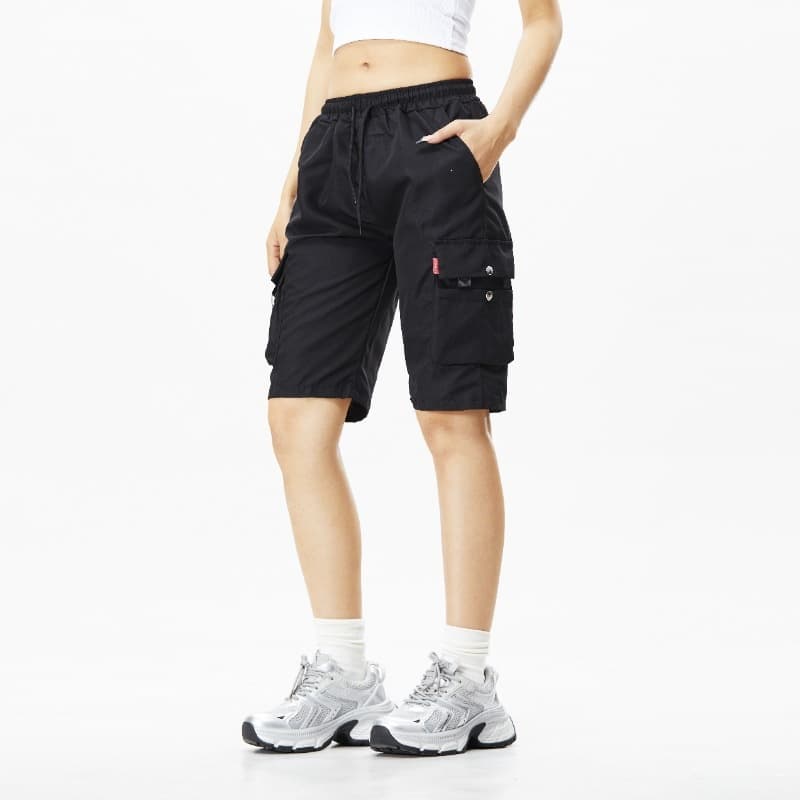 Summer Thin Cargo Shorts Men's Loose 5-Inch Shorts Multi-Pocket Tactical Sports Shorts Street Style Casual Shorts