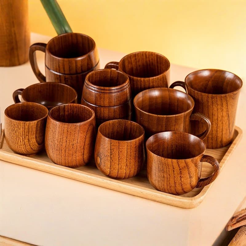 Creative Large Belly Cup, High Temperature Resistant Tea Cup, Stylish Cup, Retro Beer Mug, Sour Jujube Wood Handle Office Cup