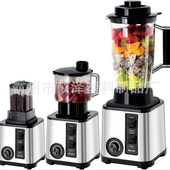 Cross-border 4L Stainless Steel Large Capacity Blender EU/UK Plug 8-in-1 Food Blender