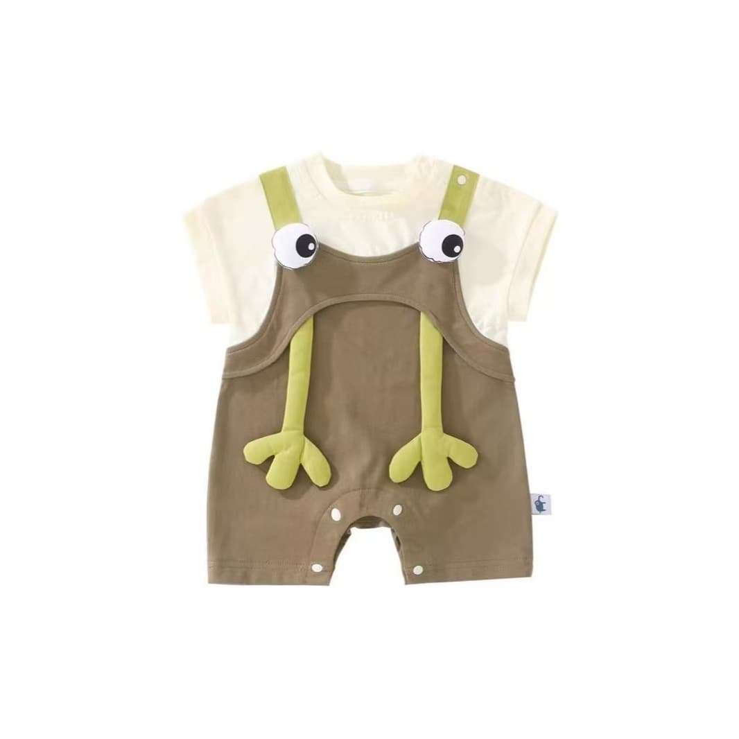 Summer new short-sleeved jumpsuit for boys, thin jumpsuit, newborn bag, baby clothes