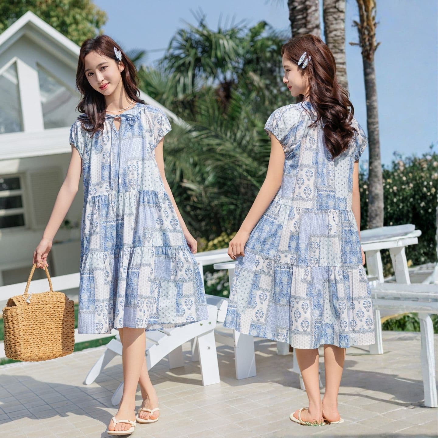 Girls Summer Dress Thin Style for Middle School Kids Loose Fit Vacation Dress Long Princess Dress Cotton