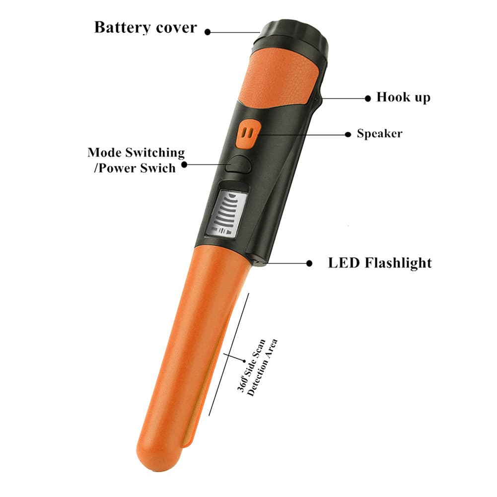 Metal detector with LCD display, treasure hunt detector
