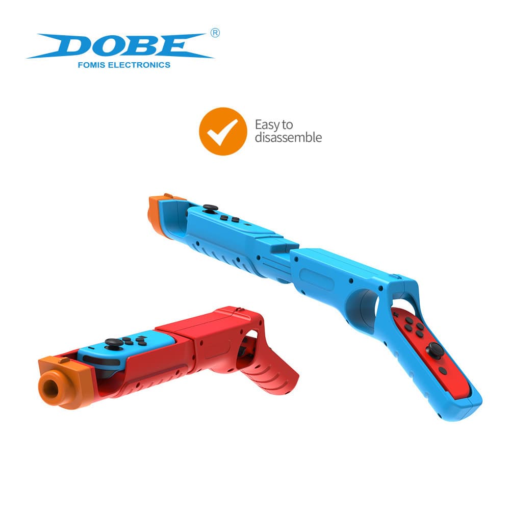 Switch Small Handle Shooting Game Gun Stock Stretchable Game Shotgun Grip for Switch OLED Left and Right Controllers