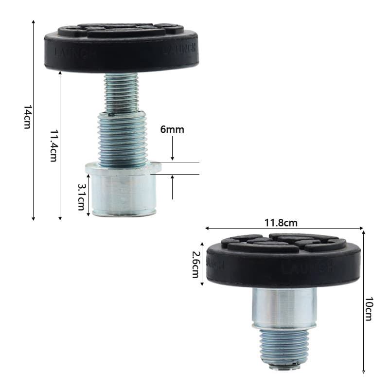 Lift Tray Car Elevator Rubber Pad Leg, Auto Repair Launch X431 Lift Accessories, Spiral Raised Round Tray