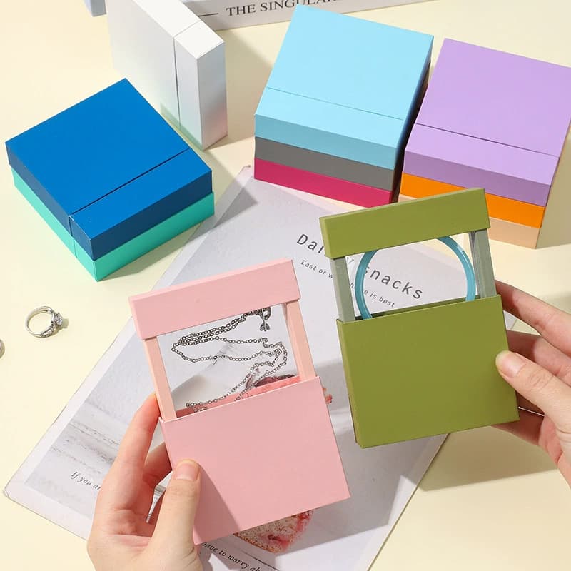 New Transparent PE Film Floating Drawer Box, Creative Jewelry and Small Items Storage Gift Box