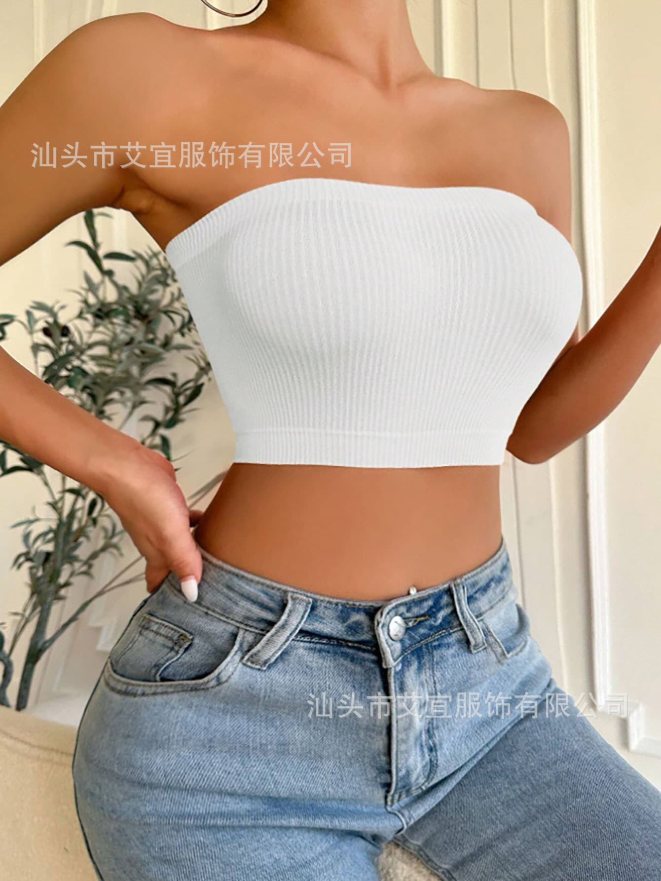 Cross-Border Exclusive for Temu Hot Selling TK One-Shoulder Wrap Seamless Strapless Bra, Women's Vest Top