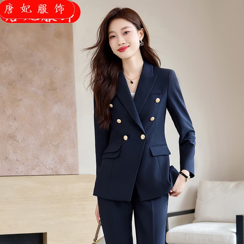 Gray suit suit for women 2024 new autumn and winter temperament work clothes professional formal wear autumn casual suit jacket