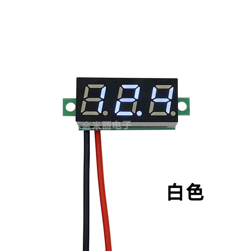 Two-Wire 0.28-Inch Ultra-Mini DC Voltmeter Digital Display Battery Voltage DC2.5-30V Universal Adjustable