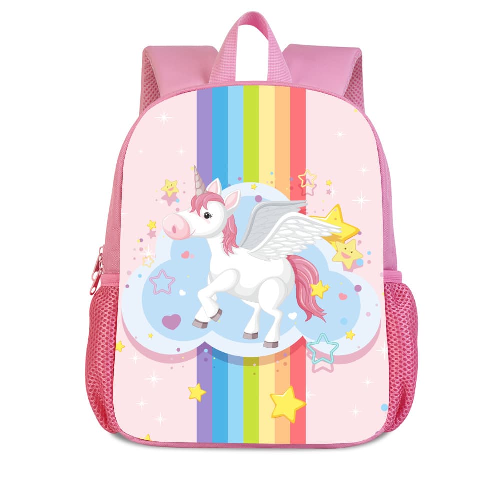 12-inch 3D Printed Kids Backpack Unicorn Cartoon Kindergarten Backpack DIY Custom Logo