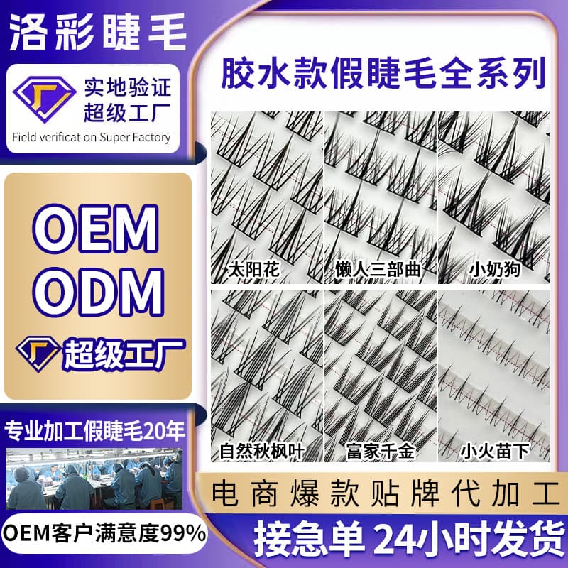 Customized Wholesale False Eyelashes for Makeup Artists, Large Capacity Korean-Style Natural Eyelashes, Eyelash Book, Eyelash Glue Style
