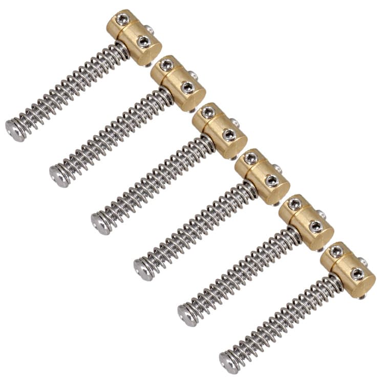 6-Saddle TELE Electric Guitar Bridge Brass String Saddles TL Tailpiece Bottom String Bar String Press Bar Block String Guide