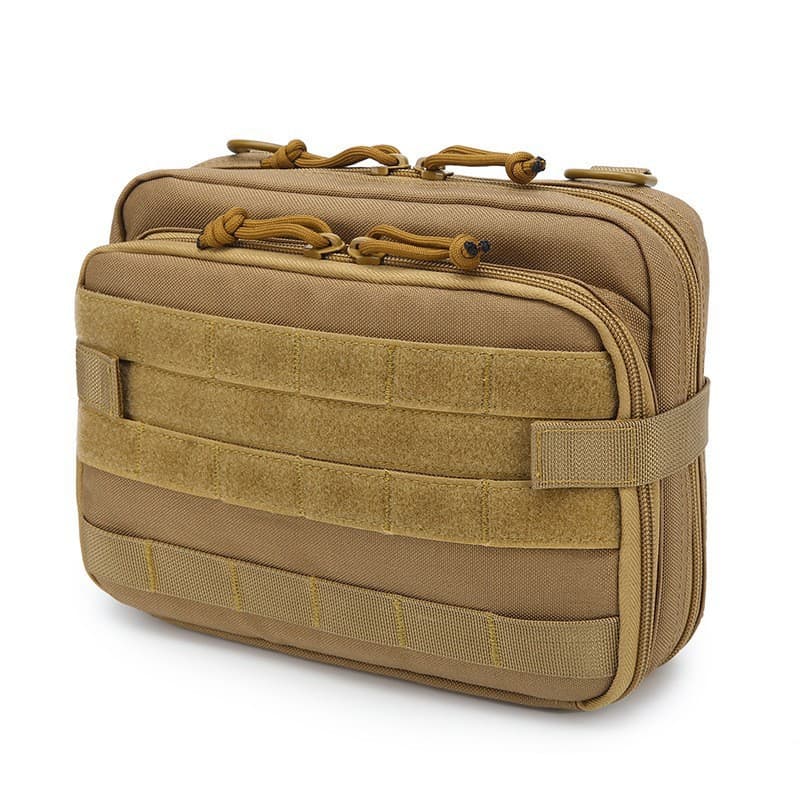 Outdoor Portable Medical Pouch Tactical MOLLE Waist Pack for Miscellaneous Items Large Wear-Resistant Thickened Double-Layer Tool Bag