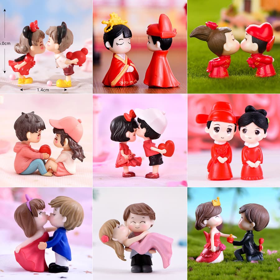 Kiss doll cake decoration ornaments couple romantic love ornaments Valentine's Day Chinese Valentine's Day 520 confession marriage