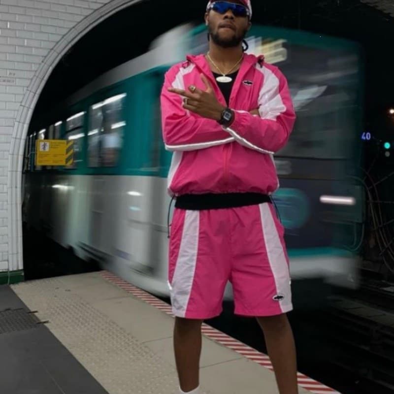 Corteiz Spring/Autumn Casual Patchwork Cargo Set for Men, European and American Street Hip-Hop Loose Shorts Jacket Windbreaker