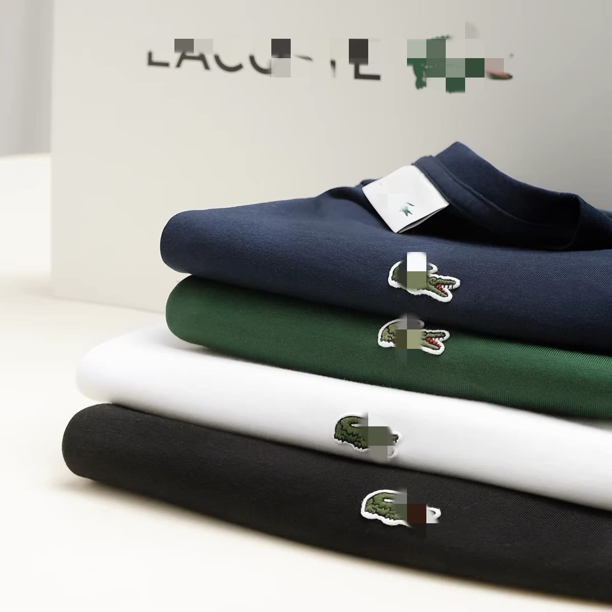 Cross-border Summer Lacoste Classic Chest Crocodile Small Embroidery Short Sleeve Unisex Fashion Simple Short Sleeve