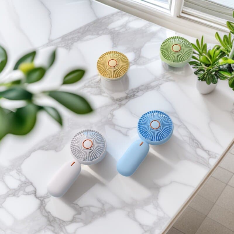 Handheld Mini Fan, Portable, Compact, USB Rechargeable, Strong Wind, Quiet, Custom Logo, Gift