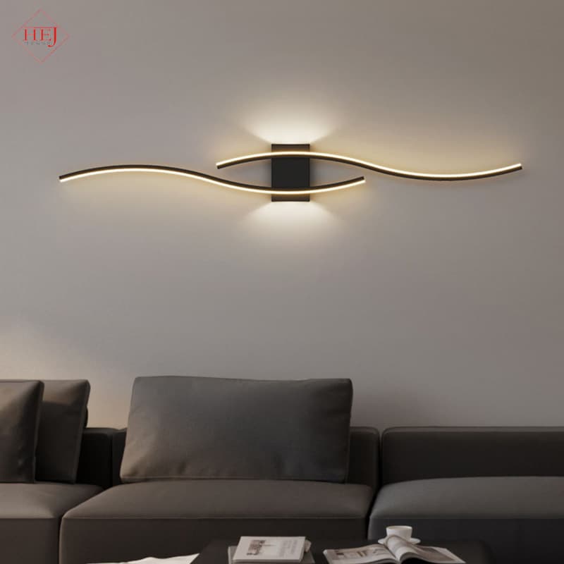 Bedroom bedside indoor ambiance light, living room TV sofa background wall light, minimalist long strip hallway wall light for cross-border ecommerce