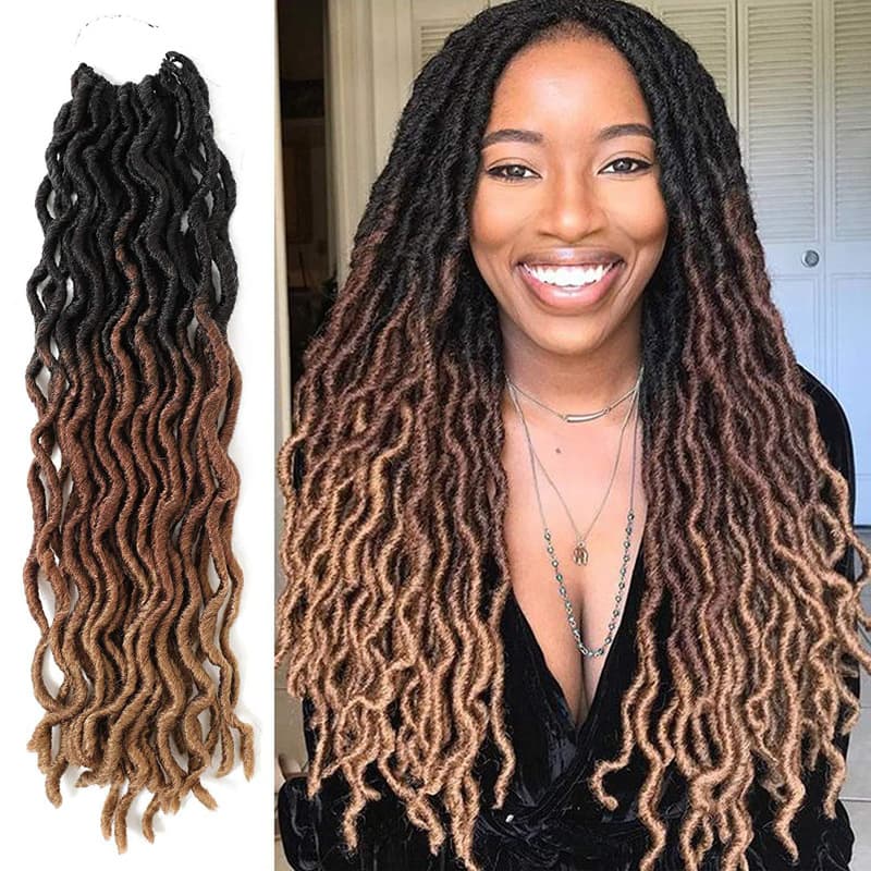 Gypsy Locs 14" 18" Synthetic Braid Curly Crochet Braid Extensions Gypsy Locs Crochet Braid