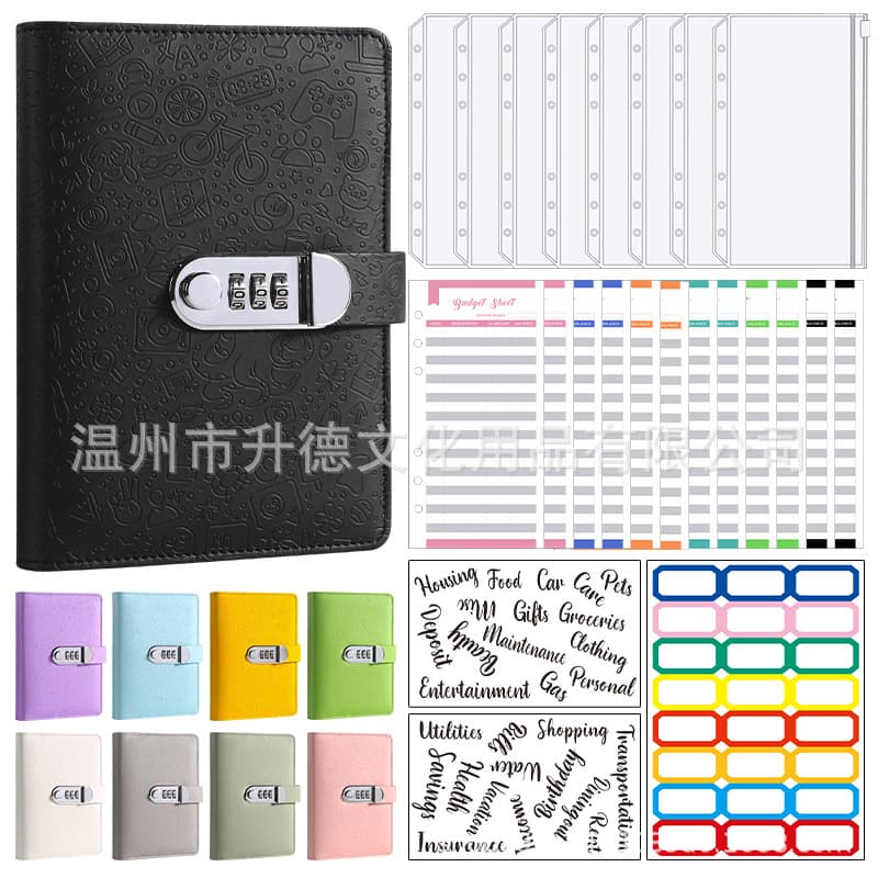 Loose-leaf cross-border a6 macaron cash budget password notebook creative notepad binder hand ledger