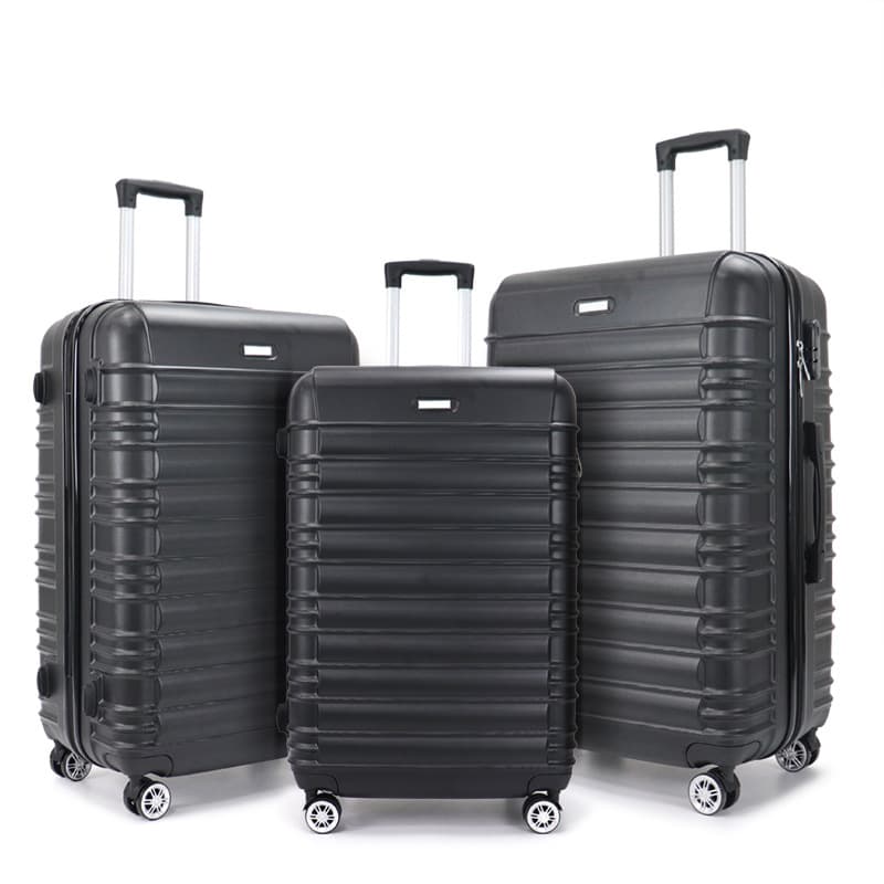 Factory Wholesale Export ABS Travel Case Universal Wheel Luggage 3-Piece Set Carry-On Password Pull Rod Suitcase