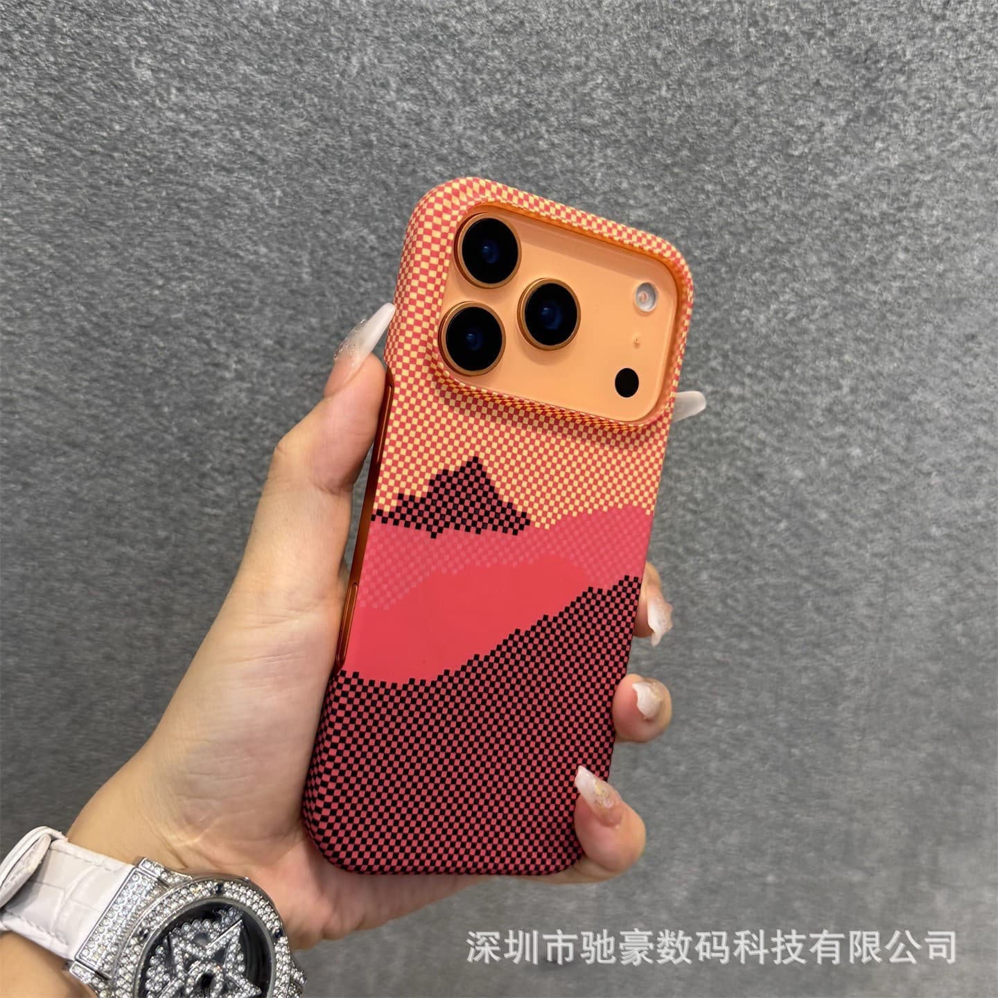 Kevlar Texture Magnetic Case for iPhone 17 Pro Max, Frosted Semi-Wrap Carbon Fiber Texture PC for Apple 16