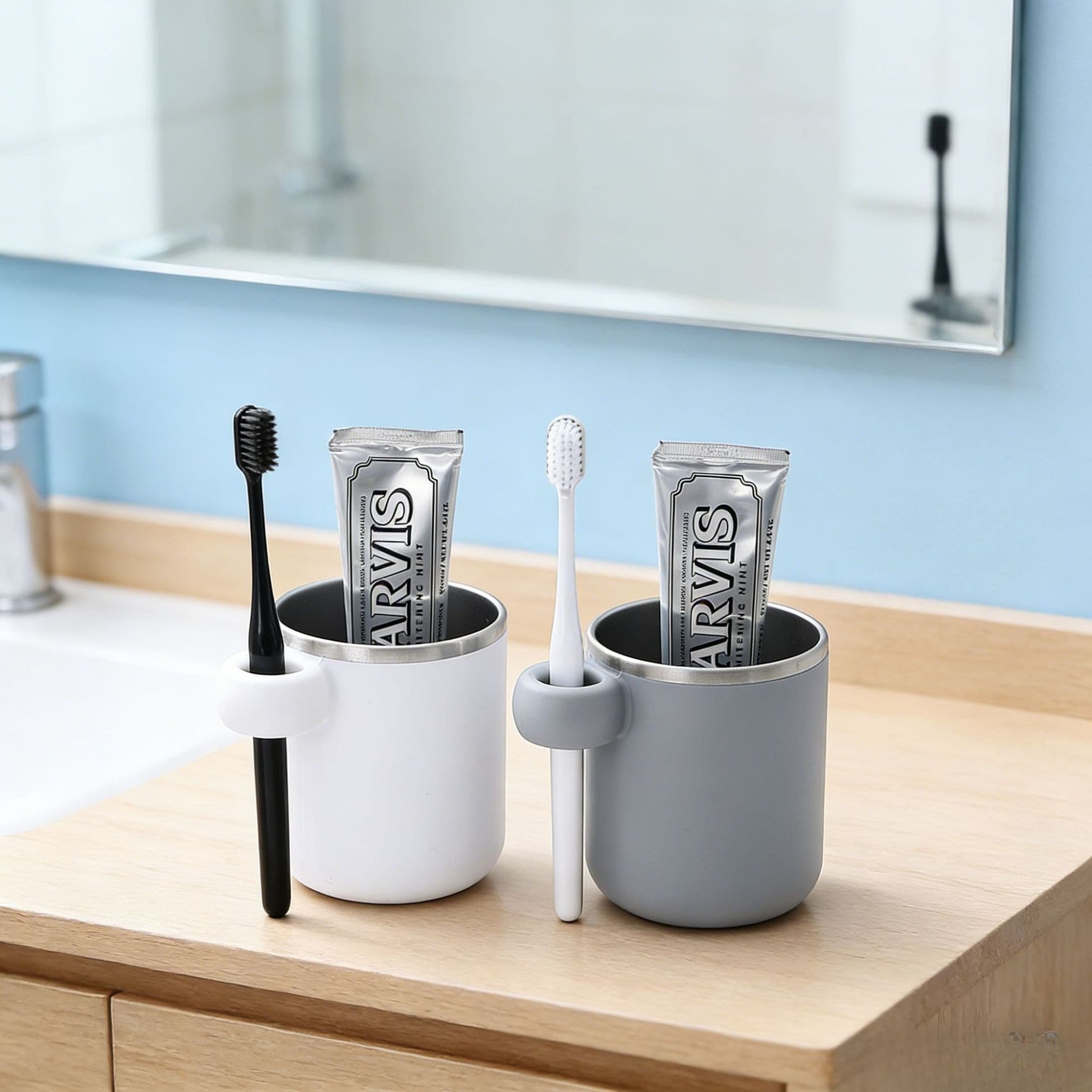 Minimalist 304 Stainless Steel Mouthwash Cup Couple Toothbrush Cup Rinsing Cup High Aesthetic Student Breakfast Milk Cup