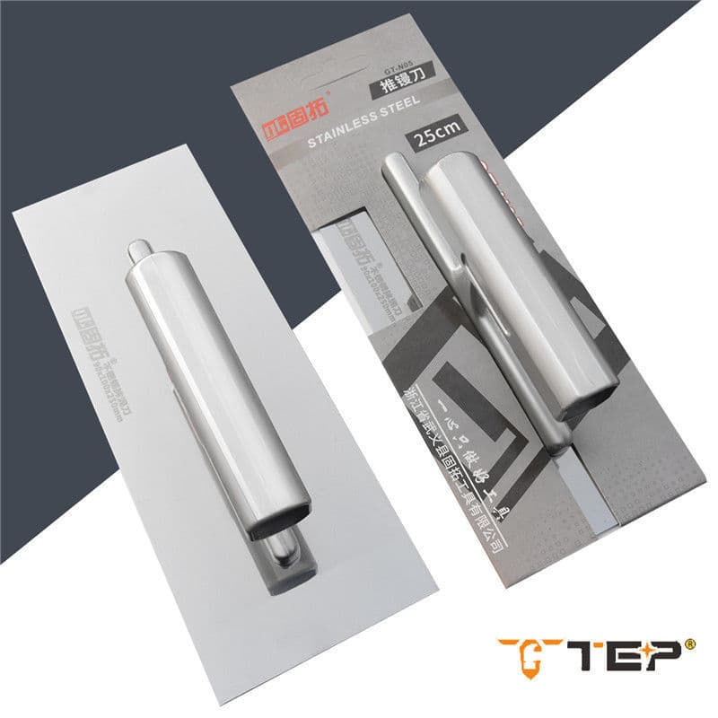 Stainless steel mud trowel, putty scraping trowel, wall plastering knife, nail-free decoration painter's cement scraper.
