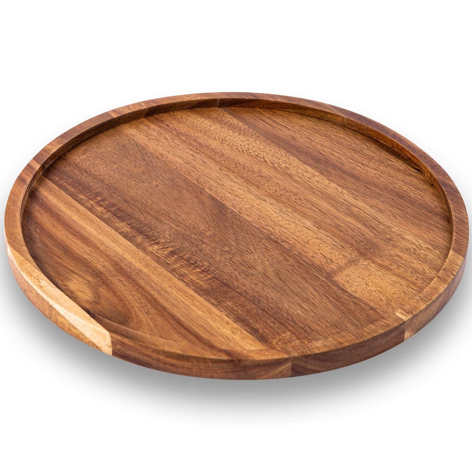 Large Jujube Wood Round Dinner Plate Tray Waterproof Solid Wood Plate Fruit Wooden Round Tray Tea Ceremony Display