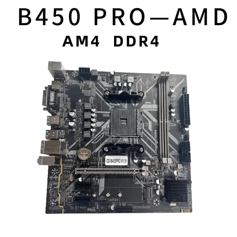 B450 PRO AMD DDR4 Motherboard AM4 1331 Desktop B450 Ryzen Athlon CPU Dual Channel Memory