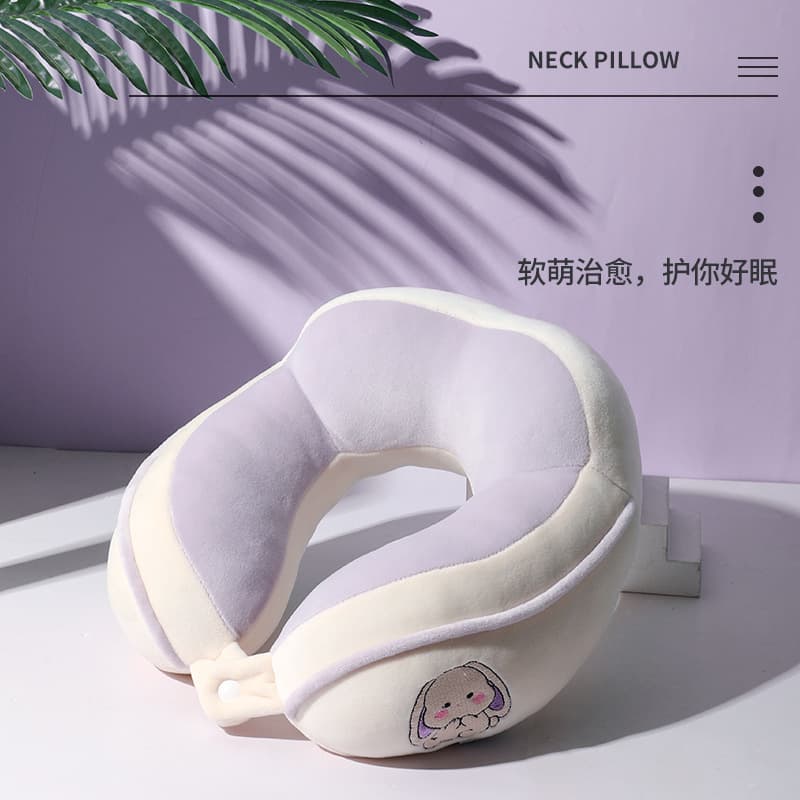 U-shaped Neck Pillow for Office Nap, Cartoon Airplane Travel Pillow, Portable Hump Neck Pillow with Logo Printing